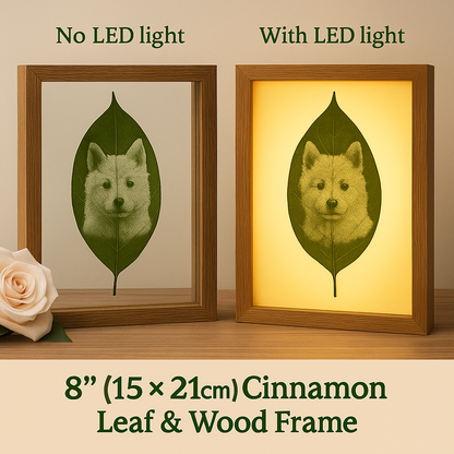 Pet Leaf Carving Art – A Personalized Photo Frame Tribute to Your Beloved Pet