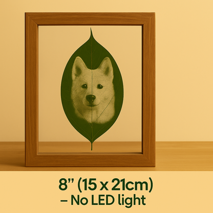 Pet Leaf Carving Art – A Personalized Photo Frame Tribute to Your Beloved Pet