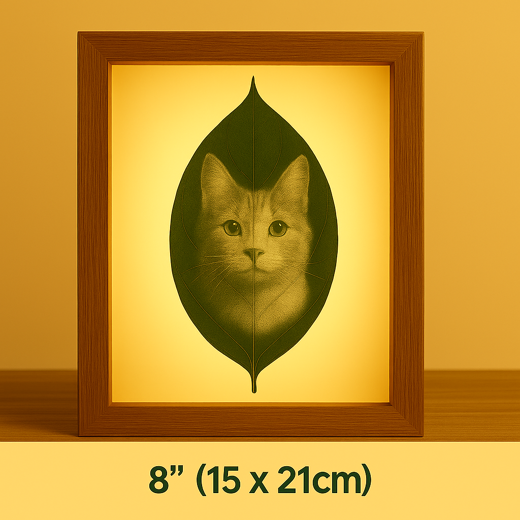 Pet Leaf Carving Art – A Personalized Photo Frame Tribute to Your Beloved Pet